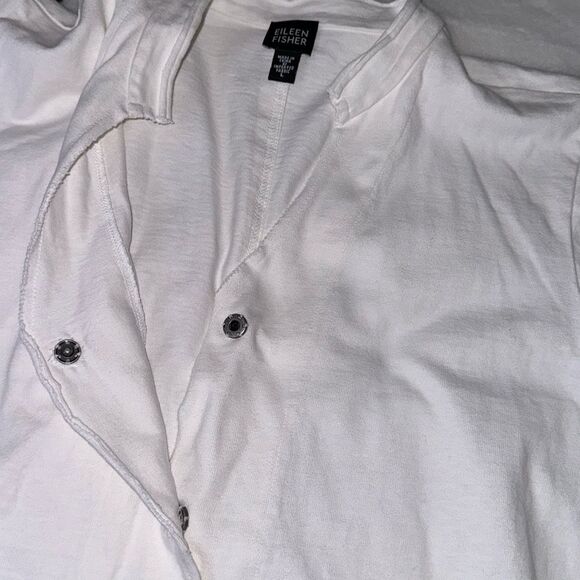 Eileen Fisher Patch Pocket Jersey Cardigan Womens Size Medium - Picture 7 of 14